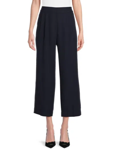 Calvin Klein Women's Pleated Cropped Pants In Twilight