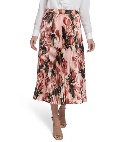 Calvin Klein Women's Pleated Floral Midi Skirt