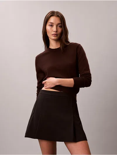 Calvin Klein Women's Pleated Mini Skirt In Black