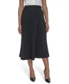 Calvin Klein Women's Pleated Pull-on Midi Skirt In Navy