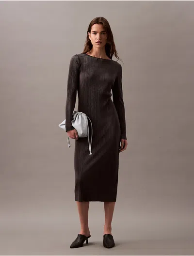 Calvin Klein Women's Ponte Shift Dress In Ebony