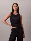 Calvin Klein Women's Plisse Tank Top In Black