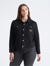 Calvin Klein Women's Plus Size 90s Denim Jacket In Black