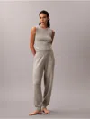 Calvin Klein Women's Plush Terry Sleep Jogger In Gray