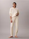 Calvin Klein Women's Plush Terry Sleep Jogger In Neutral