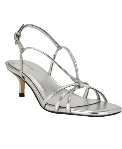 CALVIN KLEIN WOMEN'S POETA KITTEN HEEL STRAPPY DRESS SANDALS