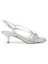 Calvin Klein Poeta 2 Strappy Sandal In Silver