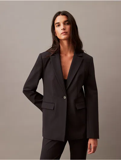 Calvin Klein Women's Ponte Blazer In Navy