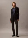 Calvin Klein Women's Ponte Flared Fit Pants In Black Beauty
