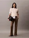 Calvin Klein Women's Ponte Flared Fit Pants In Shitake
