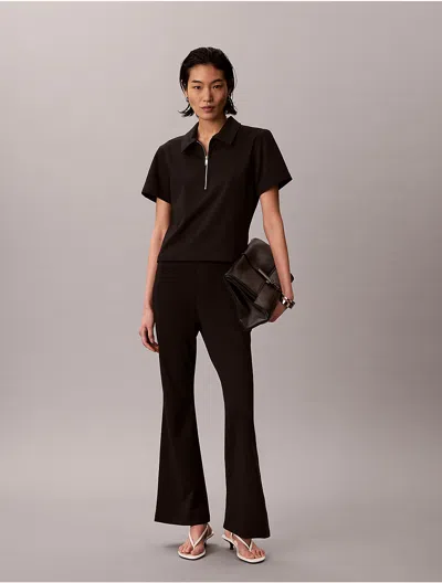 Calvin Klein Women's Ponte Flared Pants In Black