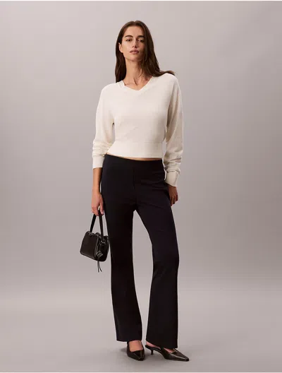 Calvin Klein Women's Ponte Flared Pants In Dark Sapphire