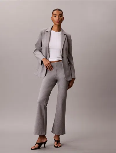 Calvin Klein Women's Ponte Flared Pants In Gray