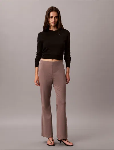 Calvin Klein Women's Ponte Flared Pants In Iron