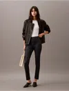 Calvin Klein Women's Ponte Herringbone Print Skinny Fit Pants