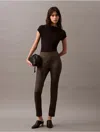 Calvin Klein Women's Ponte Houndstooth Print Skinny Pants In Stone
