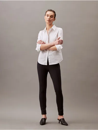 Calvin Klein Women's Ponte Skinny Fit Pants In Black