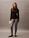 Calvin Klein Women's Ponte Skinny Fit Pants In Grey Mélange