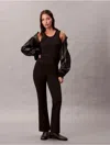 Calvin Klein Women's Ponte Slim Flared Pants In Black