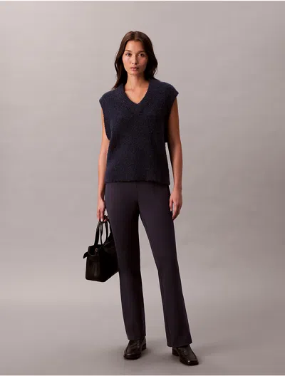 Calvin Klein Women's Ponte Slim Flared Pants In Black