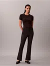 Calvin Klein Women's Ponte Slim Flared Pants In Black