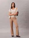 Calvin Klein Women's Ponte Slim Flared Pants In Brown