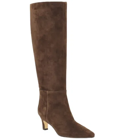 Calvin Klein Women's Preston Kitten Heel Tall Boots In Brown