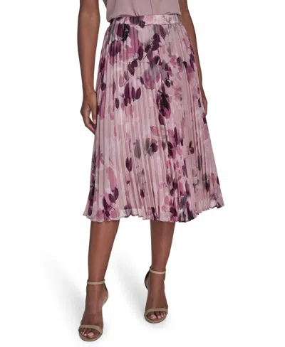 Calvin Klein Women's Printed Chiffon Midi Skirt In Multi