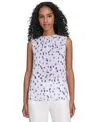 Calvin Klein Women's Printed Sleeveless Blouse