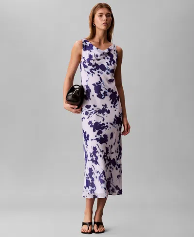 Calvin Klein Women's Printed Sleeveless Dress In Multi