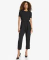 Calvin Klein Women's Puff Sleeve Jumpsuit In Black