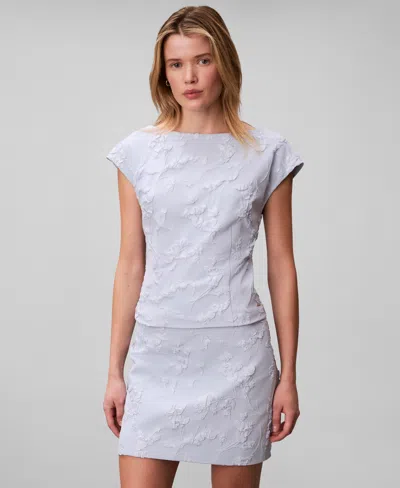 Calvin Klein Women's Pull-on Mini Skirt In Blue