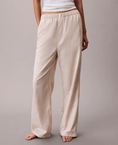 Calvin Klein Women's Pull-on Sleep Pants Qs7534 In Neutral