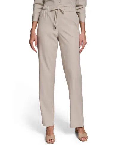 Calvin Klein Women's Pull-on Straight Pants In Neutral