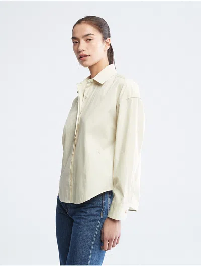 Calvin Klein Women's Pure Poplin Shirt In Neutral