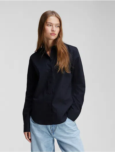 Calvin Klein Women's Pure Poplin Shirt In Black