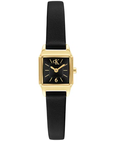 Calvin Klein Women's Quartz Soft Form Leather Watch 17.1mm In Black