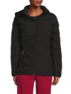 Calvin Klein Women's Quilted Hooded Jacket In Black