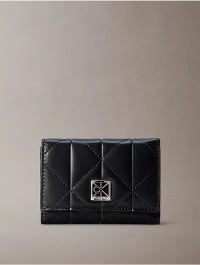 Calvin Klein Women's Quilted Zip Wallet In Black