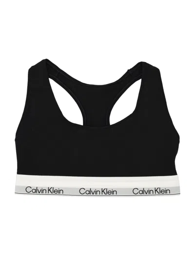 Calvin Klein Women's Racerback Sports Bra In Nero