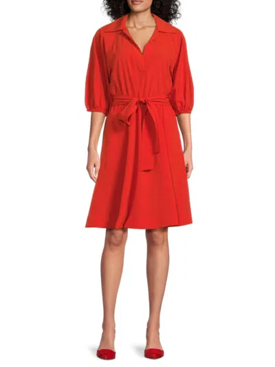 Calvin Klein Women's Raglan Sleeve Belted Dress