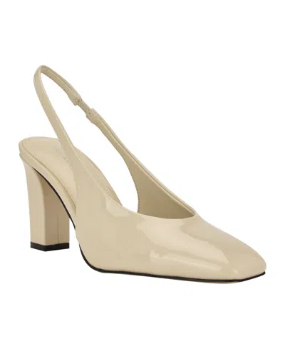 Calvin Klein Women's Raline Square Toe Slingback Pumps In Neutral