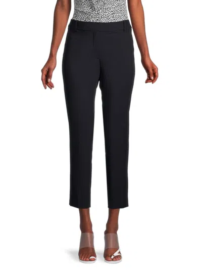 Calvin Klein Women's Recycled Polyester & Rayon Blend Pants In Navy