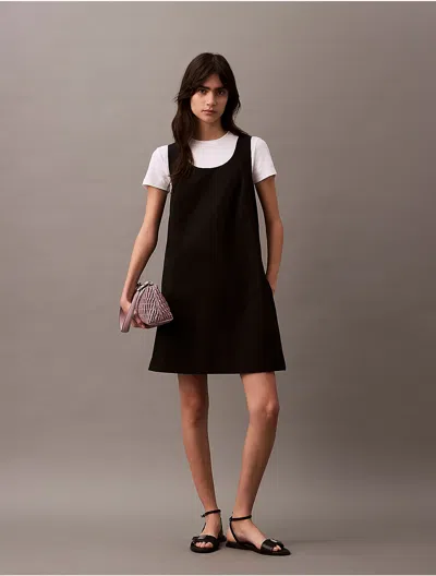 Calvin Klein Women's Refined Stretch Mini Dress In Black