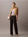 Calvin Klein Women's Refined Stretch Straight Trouser In Endless Gray Melange