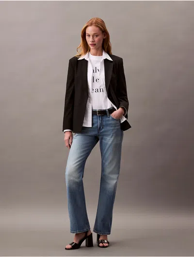 Calvin Klein Women's Relaxed Bootcut Jeans In Gold Dust