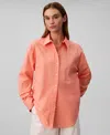 Calvin Klein Women's Relaxed Button-down Shirt In Pink