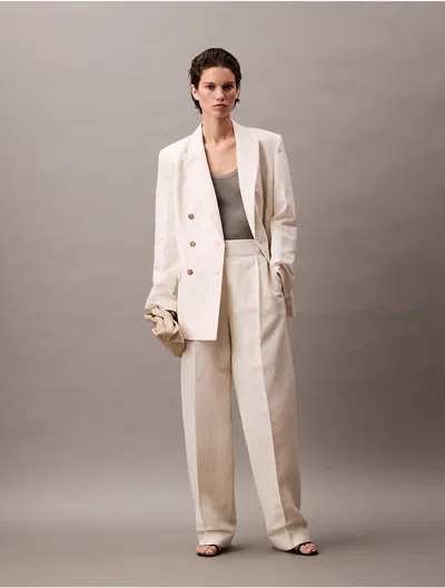 CALVIN KLEIN WOMEN'S RELAXED LINEN BLEND BLAZER