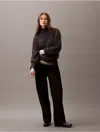 Calvin Klein Women's Relaxed Turtleneck Sweater In Ebony