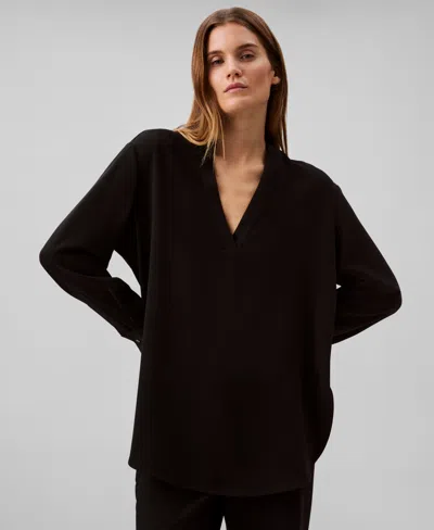Calvin Klein Women's Relaxed V-neck Popover Tunic In Brown